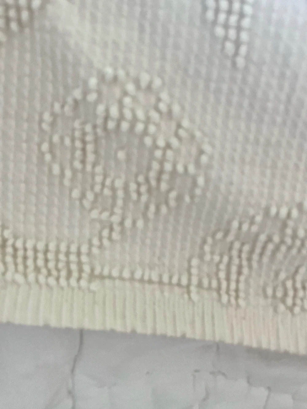 Morgan-Jones Minuet Cotton Chenille Twin/Full Bedspread Size 70” x 105” in Ivory